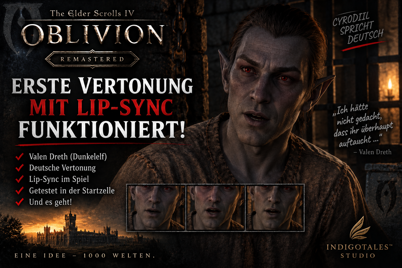 Ankündigung zum Oblivion Remastered German Voice Project